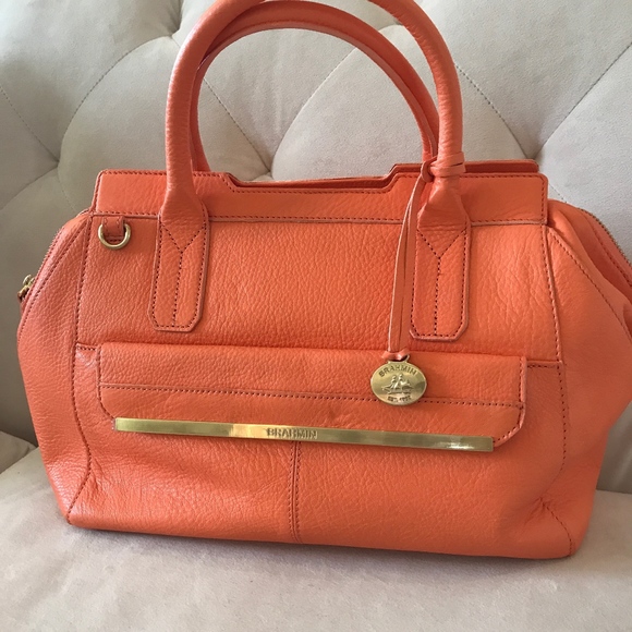 brahmin orange handbag